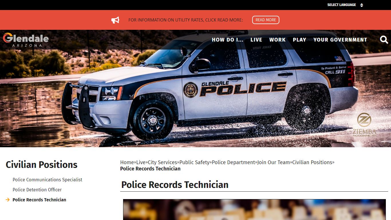 Police Records Technician - City of Glendale